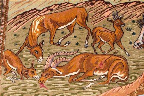 Tabriz Blue Hand Knotted 310 X 50  Area Rug 254-29089 Image 4