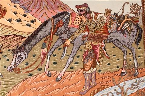 Tabriz Blue Hand Knotted 310 X 50  Area Rug 254-29089 Image 5