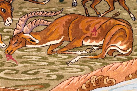 Tabriz Blue Hand Knotted 310 X 50  Area Rug 254-29089 Image 8