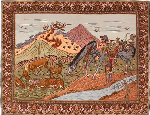 Tabriz Blue Hand Knotted 310 X 50  Area Rug 254-29089 Image 0