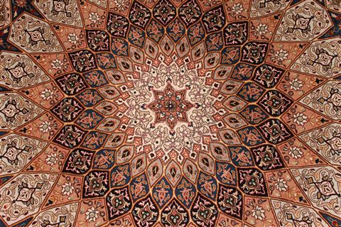 Tabriz Green Round Hand Knotted 67 X 67 Area Rug 254-29091 Image 2