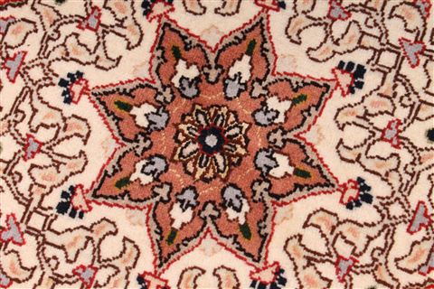 Tabriz Green Round Hand Knotted 67 X 67 Area Rug 254-29091 Image 7