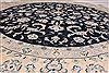 Nain Blue Round Hand Knotted 70 X 70  Area Rug 254-29092 Thumb 3
