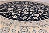 Nain Blue Round Hand Knotted 70 X 70 Area Rug 254-29092 Thumb 3