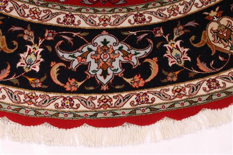 Tabriz Red Round Hand Knotted 67 X 67 Area Rug 254-29094 Image 2