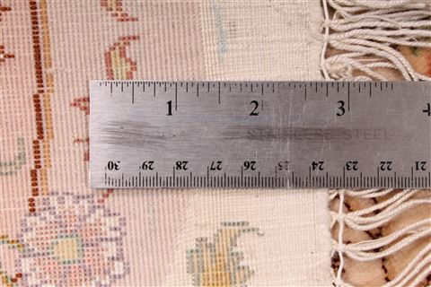 Tabriz Beige Round Hand Knotted 67 X 67  Area Rug 254-29095 Image 5