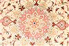 Tabriz Beige Round Hand Knotted 50 X 50  Area Rug 254-29097 Thumb 1