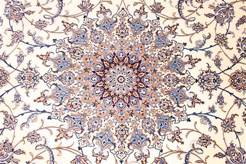 Nain Beige Octagon Hand Knotted 70 X 75 Area Rug 254-29098 Image 1