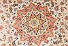 Tabriz Beige Round Hand Knotted 69 X 69  Area Rug 254-29099 Thumb 5
