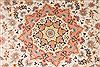 Tabriz Beige Round Hand Knotted 69 X 69 Area Rug 254-29099 Thumb 5