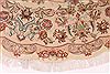Tabriz Beige Round Hand Knotted 69 X 69  Area Rug 254-29100 Thumb 2