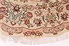 Tabriz Beige Round Hand Knotted 69 X 69 Area Rug 254-29100 Thumb 2