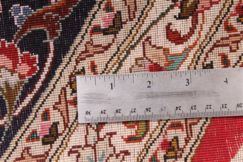 Tabriz Beige Round Hand Knotted 82 X 82 Area Rug 254-29101 Image 5