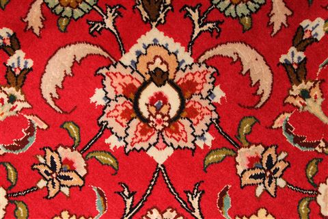 Tabriz Beige Round Hand Knotted 82 X 82 Area Rug 254-29101 Image 7