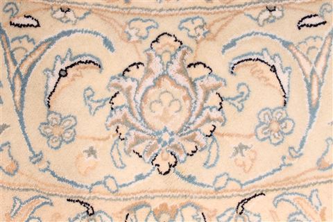 Nain Blue Round Hand Knotted 86 X 86 Area Rug 254-29103 Image 4
