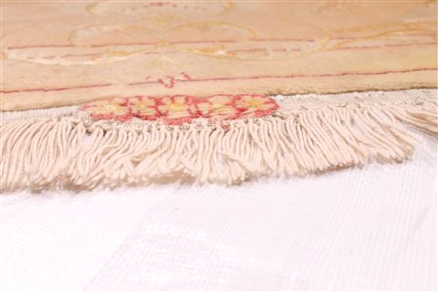 Tabriz Beige Round Hand Knotted 100 X 100 Area Rug 254-29105 Image 5