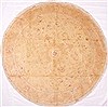Tabriz Beige Round Hand Knotted 100 X 100  Area Rug 254-29105 Thumb 0
