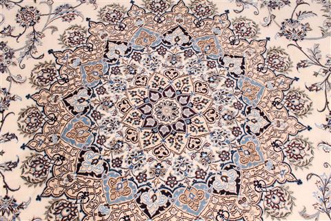 Nain Blue Round Hand Knotted 100 X 100 Area Rug 254-29106 Image 2