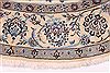 Nain Blue Round Hand Knotted 100 X 100 Area Rug 254-29106 Thumb 3