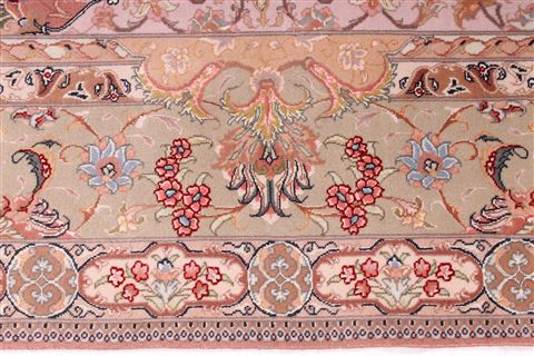 Tabriz Green Hand Knotted 68 X 104 Area Rug 254-29109 Image 3
