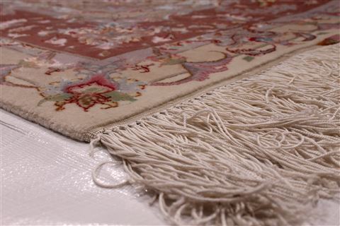 Tabriz Brown Hand Knotted 67 X 100 Area Rug 254-29110 Image 4