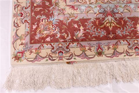 Tabriz Brown Hand Knotted 67 X 100 Area Rug 254-29110 Image 5