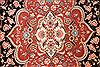 Tabriz Black Oval Hand Knotted 65 X 710 Area Rug 254-29111 Thumb 1