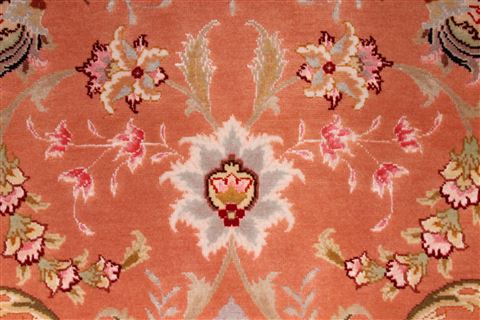 Tabriz Beige Hand Knotted 67 X 100 Area Rug 254-29114 Image 3