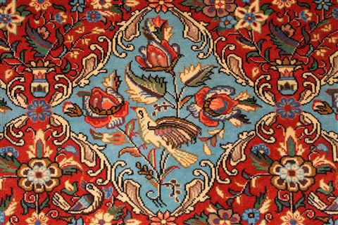 Qum Red Hand Knotted 611 X 103 Area Rug 254-29120 Image 9