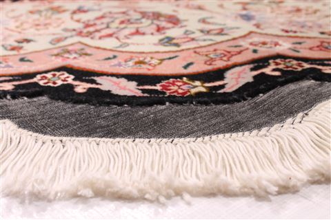 Tabriz Blue Oval Hand Knotted 65 X 99 Area Rug 254-29125 Image 5
