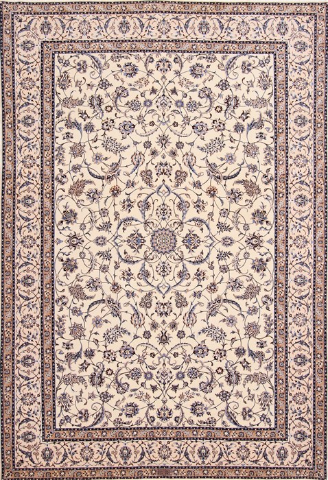 Nain Blue Hand Knotted 69 X 910 Area Rug 254-29130 Image 0