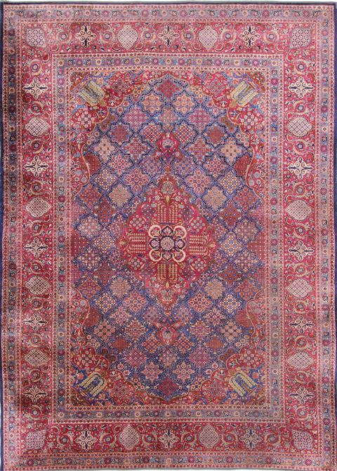 Kashan Red Hand Knotted 72 X 99 Area Rug 254-29134 Image 0