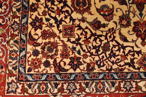 Isfahan Beige Hand Knotted 610 X 109 Area Rug 254-29135 Image 1