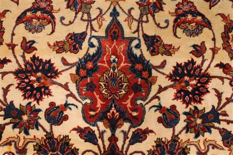Isfahan Beige Hand Knotted 610 X 109 Area Rug 254-29135 Image 2