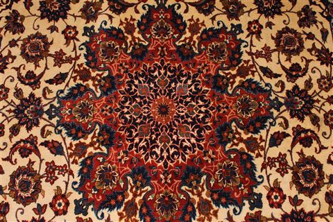 Isfahan Beige Hand Knotted 610 X 109 Area Rug 254-29135 Image 6