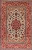 Isfahan Beige Hand Knotted 610 X 109  Area Rug 254-29135 Thumb 0