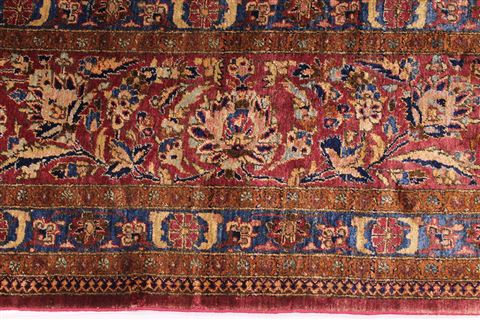 Kashan Beige Hand Knotted 69 X 104 Area Rug 254-29136 Image 2