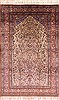 Kashan Beige Hand Knotted 69 X 104  Area Rug 254-29136 Thumb 0