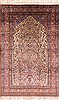 Kashan Beige Hand Knotted 69 X 104 Area Rug 254-29136 Thumb 0