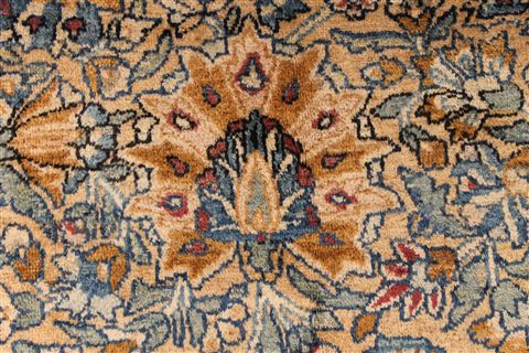 Kerman Beige Hand Knotted 811 X 1211 Area Rug 254-29137 Image 1