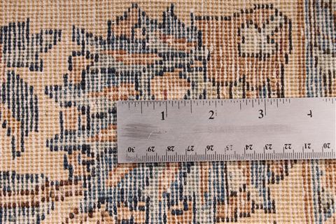Kerman Beige Hand Knotted 811 X 1211 Area Rug 254-29137 Image 3