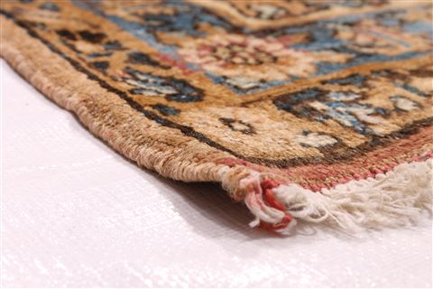 Kerman Beige Hand Knotted 811 X 1211 Area Rug 254-29137 Image 4