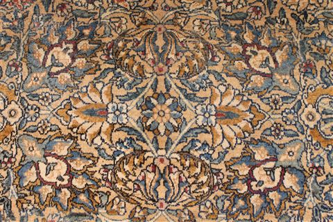 Kerman Beige Hand Knotted 811 X 1211 Area Rug 254-29137 Image 6