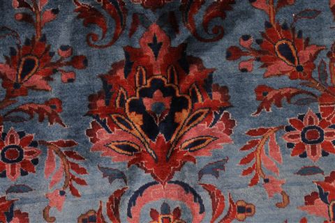 Mahal Blue Hand Knotted 103 X 149 Area Rug 254-29142 Image 1