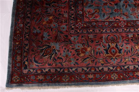 Mahal Blue Hand Knotted 103 X 149 Area Rug 254-29142 Image 4