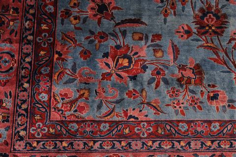 Mahal Blue Hand Knotted 103 X 149 Area Rug 254-29142 Image 7