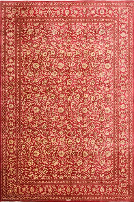 Qum Beige Hand Knotted 65 X 99 Area Rug 254-29145 Image 0