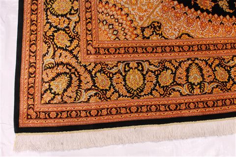 Qum Yellow Hand Knotted 65 X 910 Area Rug 254-29146 Image 1