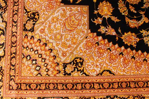 Qum Yellow Hand Knotted 65 X 910 Area Rug 254-29146 Image 4