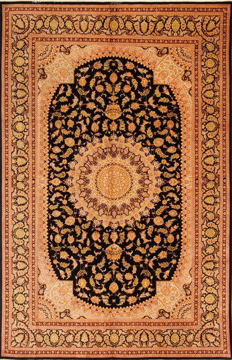 Qum Yellow Hand Knotted 65 X 910 Area Rug 254-29146 Image 0